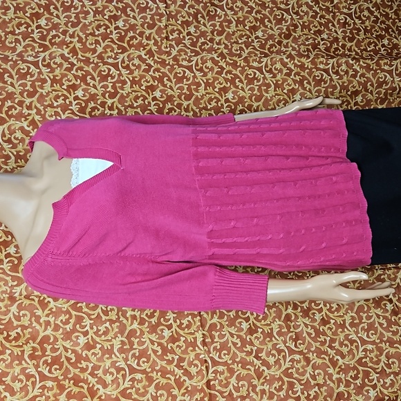 Sears Plum Pink Cable Knitted Sweater NWT - Picture 2 of 7